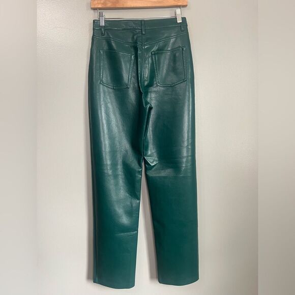 Wilfred the Melina Green Faux leather pants size 4 holiday party club wear - Picture 3 of 11